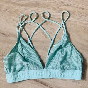 Pink Victoria Secret  Glitter Triangle Bralette